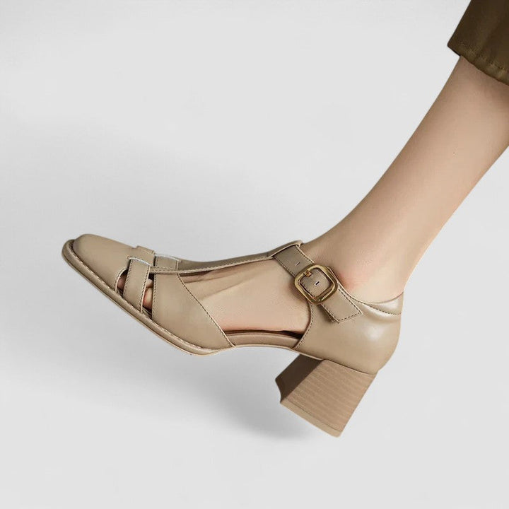 Elyxiana | Orthopedic Block Heel T-Strap Mary Janes