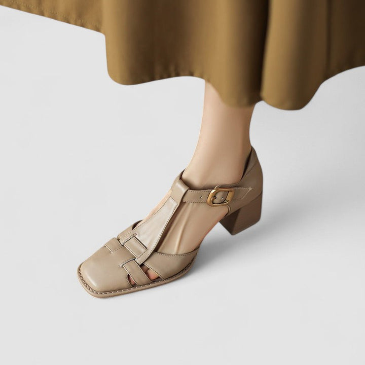 Elyxiana | Orthopedic Block Heel T-Strap Mary Janes