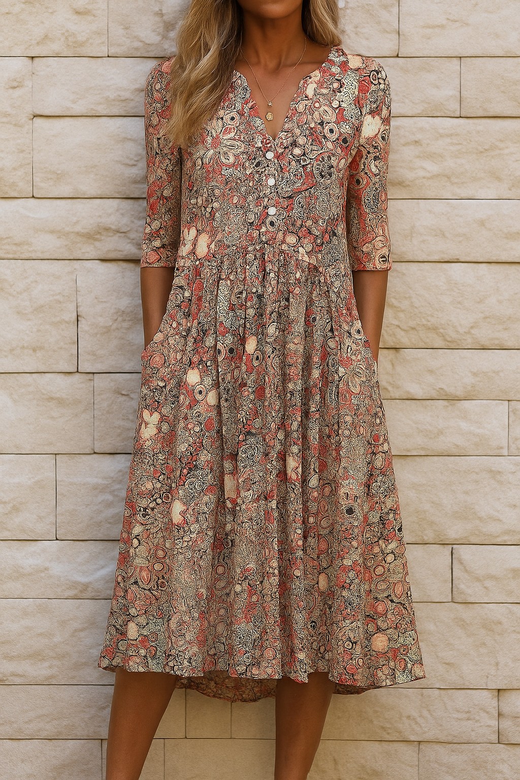 Clíona | Elegant V-Neck Dress